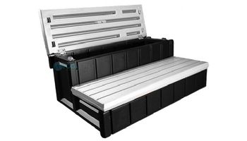 Confer Plastics 36" Storage Step Gray Black Sidewalls | LASS36-SC-G-BLK
