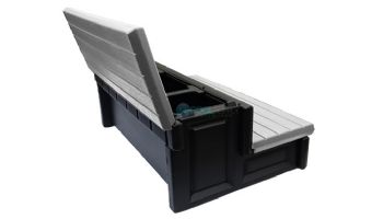 Confer Plastics 36" Storage Step Gray Black Sidewalls | LASS36-SC-G-BLK