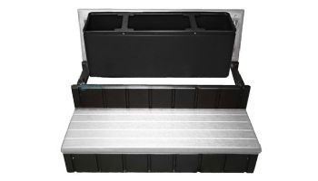Confer Plastics 36" Storage Step Gray Black Sidewalls | LASS36-SC-G-BLK