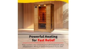 HeatWave Coronado 2-Person Hemlock Infrared Sauna with 5 Ceramic Heaters | SA2406