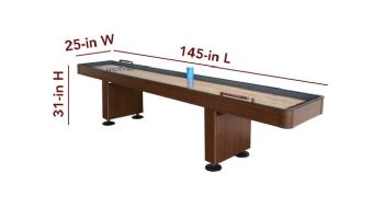 Hathaway Challenger 9-Foot Shuffleboard Table | Walnut Finish | NG1205 BG1205