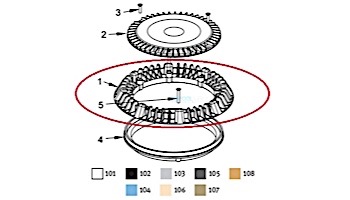 AquaStar 9" Square Vented Riser Ring | Screws for WAV9xx, SUN9xxx Retrofits White | 9RR101