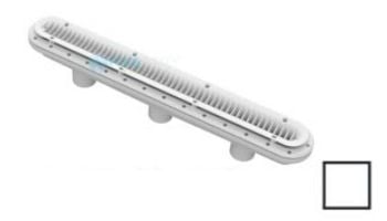 AquaStar 32" Debris Catcher Channel Drain Suction Outlet Covers and Sumps for Vinyl/Fiberglass | White | 32CDLTV101