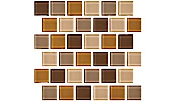 National Pool Tile Allure 1x1 Glass Tile | Bronze | 201-036