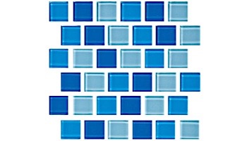 National Pool Tile Allure 1x1 Glass Tile | Peacock | 201-019
