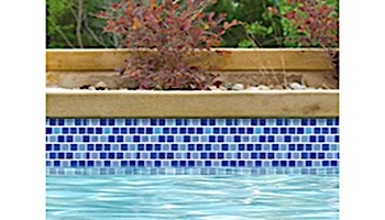 National Pool Tile Reflections 1x1 Series Glass Tile | Blue Lagoon | 201-030