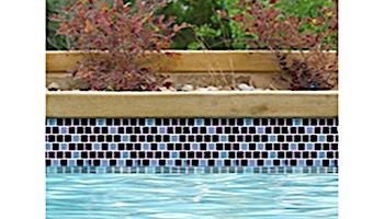 National Pool Tile Reflections 1x1 Series Glass Tile | Onyx Moon | 201-032