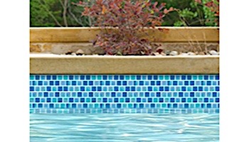 National Pool Tile Reflections 1x1 Series Glass Tile | Cool Aqua | 201-028