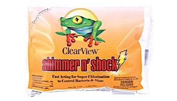 ClearView Shimmer-N Shock Granular Chlorine DiChlor | 1lb Bag | CVDB001