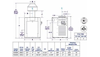 Raypak Professional Series Natural Gas Commercial Pool & Spa Swimming Pool Heater 399K BTU | Cupro Nickel Heat Exchanger | Electronic Ignition | Digital Controls | B-R408-EN-X #50 013731