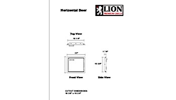 Lion Premium Grills Stainless Steel Horizontal Door with Towel Rack | L2219