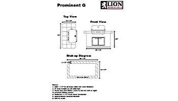 Lion Premium Grill Islands Prominent Q with Stucco Propane | 90103LP