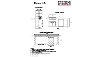Lion Premium Grill Islands Resort Q with Stucco Propane | 90109LP