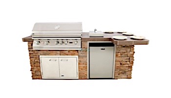 Lion Premium Grill Islands Quality Q with Rock or Brick Propane | 90114LP