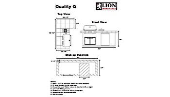 Lion Premium Grill Islands Quality Q with Rock or Brick Propane | 90114LP