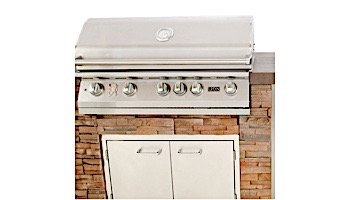 Lion Premium Grill Islands Quality Q with Rock or Brick Propane | 90114LP