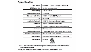 DG Lights XT Directional Compact Spot Light Narrow Beam | 3W | 2700K CCT | Natural Brass | XT-BR-27-N06-N