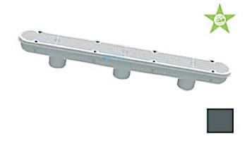 AquaStar 32" Channel Drain Pinhole Anti-Entrapment Suction Outlet Cover with 3 Port Sump (VGB Series) | White | 32CDPH101