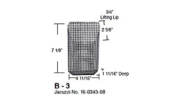 Aladdin Basket for Jacuzzi 16-0343-08 | B-3