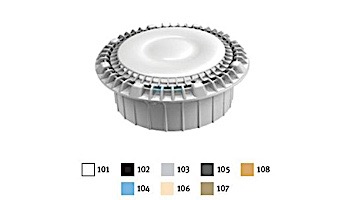 AquaStar 8" Round Suction Outlet Cover with Vented Riser Ring with Deep Mud Frame-Sump for Optional Secondary Drain (VGB Series) Blue | 8AVWR104A