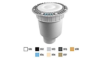 AquaStar 8" Round Suction Outlet Cover with Vented Riser Ring with Double Deep Sump Bucket with 4" Spigot (VGB Series) Tan | 8AVWR108C