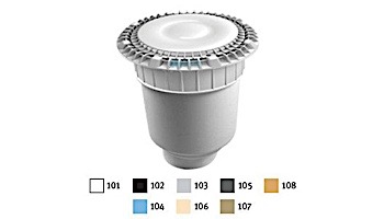 AquaStar 8" Round Suction Outlet Cover with Vented Riser Ring with Double Deep Sump Bucket with 4" Socket (VGB Series) Dark Gray | 8AVWR105D