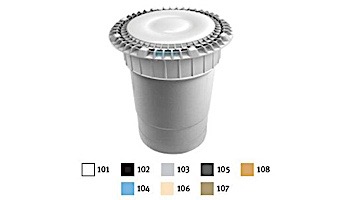 AquaStar 8" Round Suction Outlet Cover with Vented Riser Ring with 2 Port Double Deep Sump Bucket with 6" Socket (VGB Series) Dark Gray | 8AVWR105F