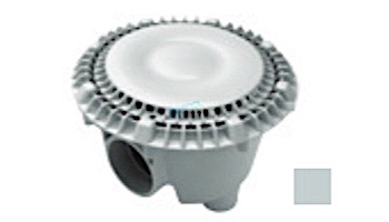 Aquastar 8" Anti-Entrapment Suction Outlet Cover with Vented Riser Ring with Standard Sump Bucket (VGB Series) Light Gray | 8SBWR103