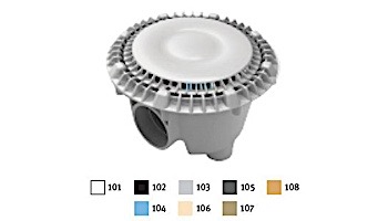 Aquastar 8" Anti-Entrapment Suction Outlet Cover with Vented Riser Ring with Standard Sump Bucket (VGB Series) Light Gray | 8SBWR103