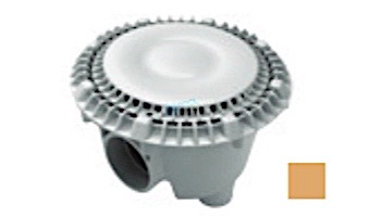 Aquastar 8" Anti-Entrapment Suction Outlet Cover with Vented Riser Ring with Standard Sump Bucket (VGB Series) Tan | 8SBWR108