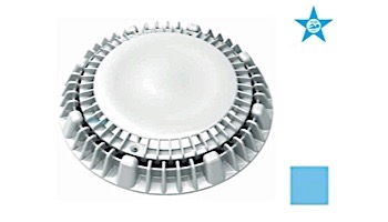 AquaStar 8" Round Super Low-Profile Anti-Vortex Cover/Mud Frame with Vented Riser Ring | Blue | LP8AVWR104