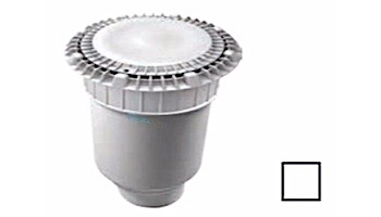 AquaStar 8" Round Low Profile Suction Outlet Cover with Double Deep Sump Bucket with 4" Socket | White | LP8AVWR101D