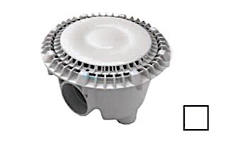 AquaStar 8" Sump Bucket with Super Low Profile Anti-Entrapment Cover with Riser Ring | White | LP8SBWR101