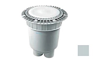 AquaStar 8" Round Low Profile Suction Outlet Cover with 2 Port Double Deep Sump Bucket | Light Gray | LP8AVWR103B