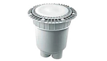AquaStar 8" Round Low Profile Suction Outlet Cover with 2 Port Double Deep Sump Bucket | Blue | LP8AVWR104B