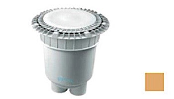 AquaStar 8" Round Low Profile Suction Outlet Cover with 2 Port Double Deep Sump Bucket | Tan | LP8AVWR108B