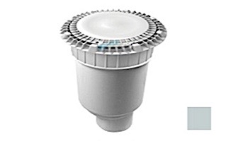 AquaStar 8" Round Low Profile Suction Outlet Cover with Vented Riser Ring with Double Deep Sump Bucket with 4" Spigot (VGB Series) | Light Gray | LP8AVWR103C