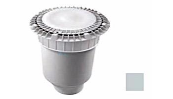 AquaStar 8" Round Low Profile Suction Outlet Cover with Double Deep Sump Bucket with 4" Socket | Light Gray | LP8AVWR103D
