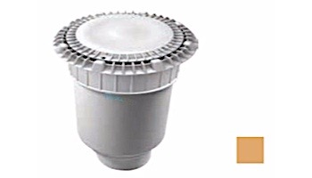 AquaStar 8" Round Low Profile Suction Outlet Cover with Double Deep Sump Bucket with 4" Socket | Tan | LP8AVWR108D