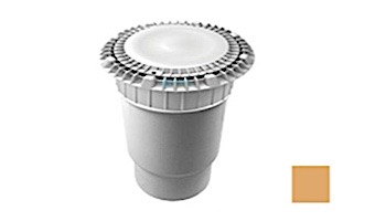 AquaStar 8" Round Low Profile Suction Outlet Cover with Vented Riser Ring with Double Deep Sump Bucket with 6" Spigot (VGB Series) Tan | LP8AVWR108E