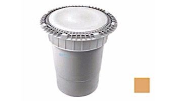 AquaStar 8" Round Low Profile Suction Outlet Cover with Double Deep Sump Bucket with 6" Socket | Tan | LP8AVWR108F