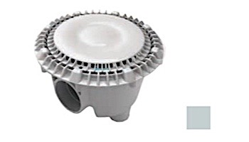 AquaStar 8" Sump Bucket with Super Low Profile Anti-Entrapment Cover with Riser Ring | Light Gray | LP8SBWR103
