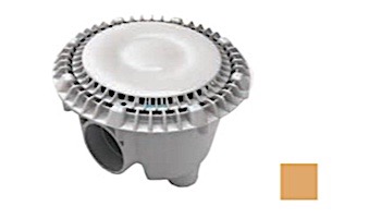 AquaStar 8" Sump Bucket with Super Low Profile Anti-Entrapment Cover with Riser Ring | Tan | LP8SBWR108
