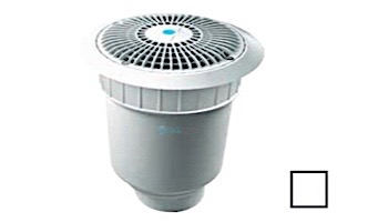 AquaStar 8" Star Anti-Entrapment Cover, Riser Ring and Double/Deep Mud Frame with 4" Socket Sump Bucket (VGB Series) | White | A8R101D