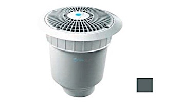 AquaStar 8'' Star Anti-Entrapment Cover, Solid Riser Ring and Double/Deep Frame with 4'' Socket Sump Bucket (VGB Series) | Dark Gray | A8R105D