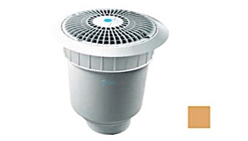 AquaStar 8'' Star Anti-Entrapment Cover, Solid Riser Ring and Double/Deep Frame with 4'' Socket Sump Bucket (VGB Series) | Tan | A8R108D