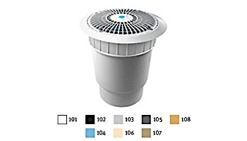 AquaStar 8'' Star Anti-Entrapment Cover, Solid Riser Ring and Double | Deep Frame with 6'' Spigot Sump Bucket (VGB Series) Light Gray | A8R103E
