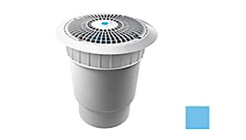 AquaStar 8'' Star Anti-Entrapment Cover, Solid Riser Ring and Double | Deep Frame with 6'' Spigot Sump Bucket (VGB Series) Blue | A8R104E