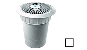 AquaStar 8" Star Anti-Entrapment Cover, Riser Ring and Double/Deep Mud Frame with 6" Socket Sump Bucket (VGB Series) | White | A8R101F