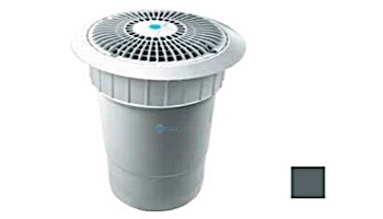 AquaStar 8'' Star Anti-Entrapment Cover, Solid Riser Ring and Double/Deep Frame with 6'' Socket Sump Bucket (VGB Series) | Dark Gray | A8R105F
